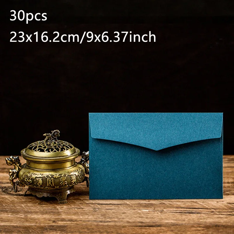 30pcs Envelope 23x16.2cm Small Business Supplies 200g Paper Kraft Postcard Message Packaging Invitation Wedding Stationery