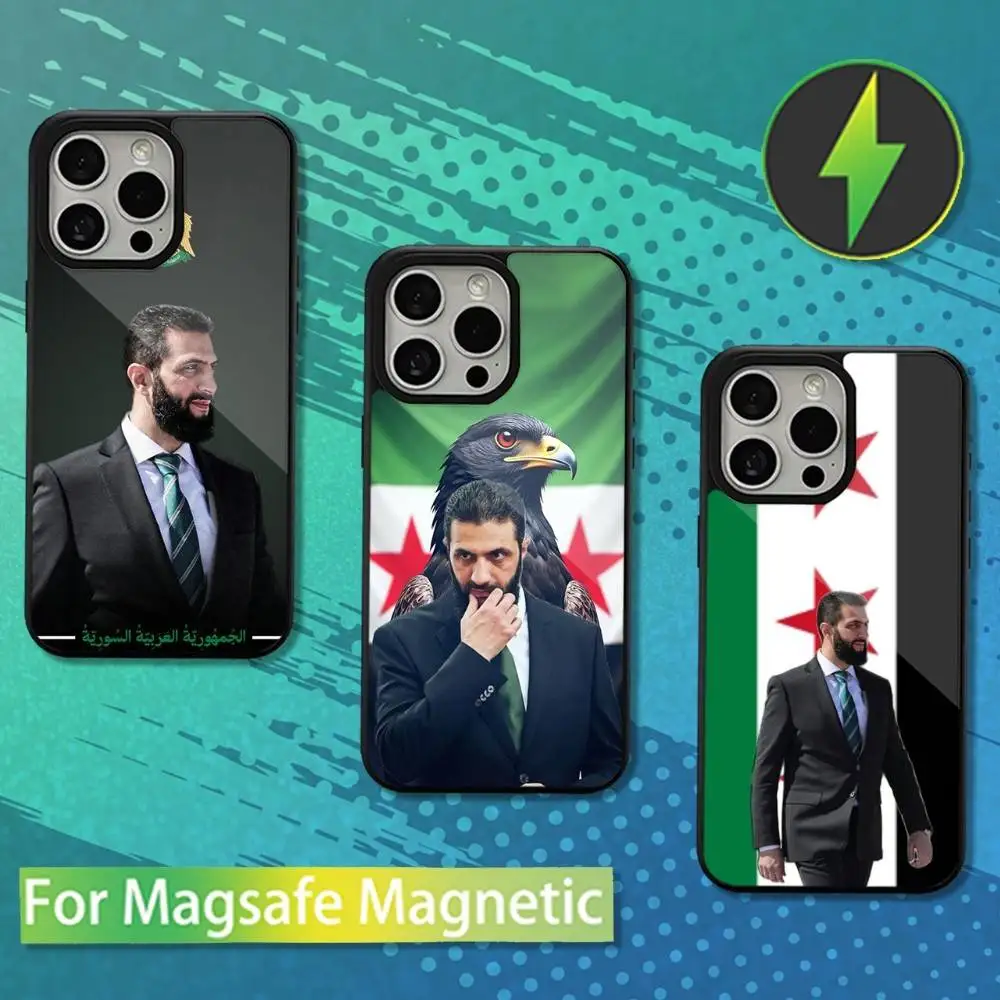

AHMED Al Sharaa SYRIA Flag Phone Case For iPhone 16,15,14,13,12,11,Pro,Max,Plus,Mini,Magsafe,Magnetic Wireless Charging Case