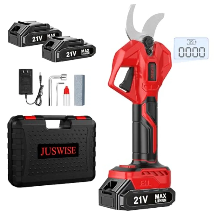 

Electric Pruning Shears 2 inch 50mm Cutting Diameter Electric Pruner with LCD Display 2 * 2.0Ah Batteries Brushless Cordless Ga