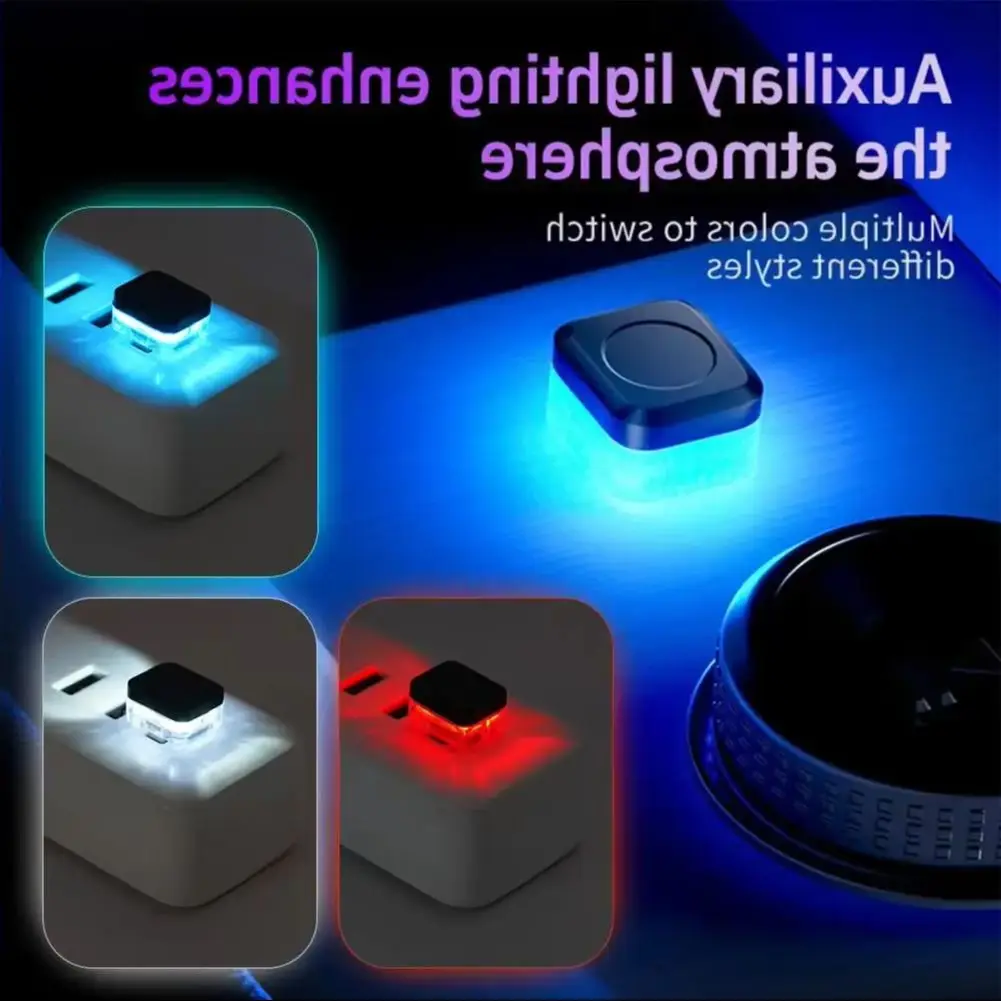 

Автомобильный USB окружающий свет Мини USB-светильник RGB Автомобильный светодиодный интерьер Офисное украшение E4J0 Лампа для ноутбука Домашний свет Ночная клавиатура J2I6
