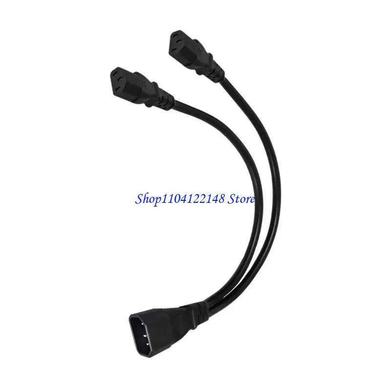 P9FA C14 to 2x C13 Splitter C14 Male to C13 Female Power Splitter Adapter Cable Cord IEC320 C14 Male Plug to C13 Female