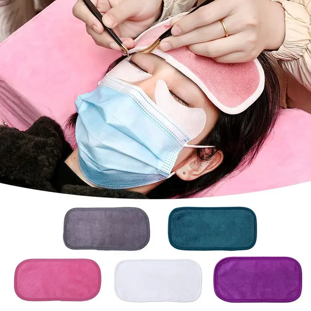 Przeszczepiona taca na rzęsy Miękki ręcznik Wielokrotnego użytku Przedłużanie rzęs Naklejka na czoło Paleta do rzęs Akcesoria do przedłużania rzęs