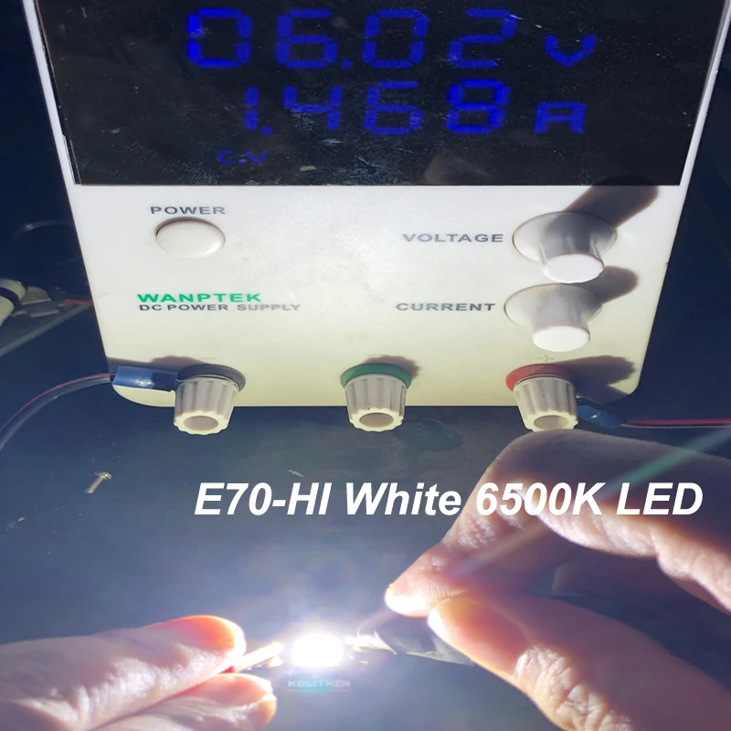 E70-HI 20W 6V 3000mA biały 6500K SMD 7070 LED emiter na KDLitker DTP miedzi MCPCB latarka DIY koralik żarówka