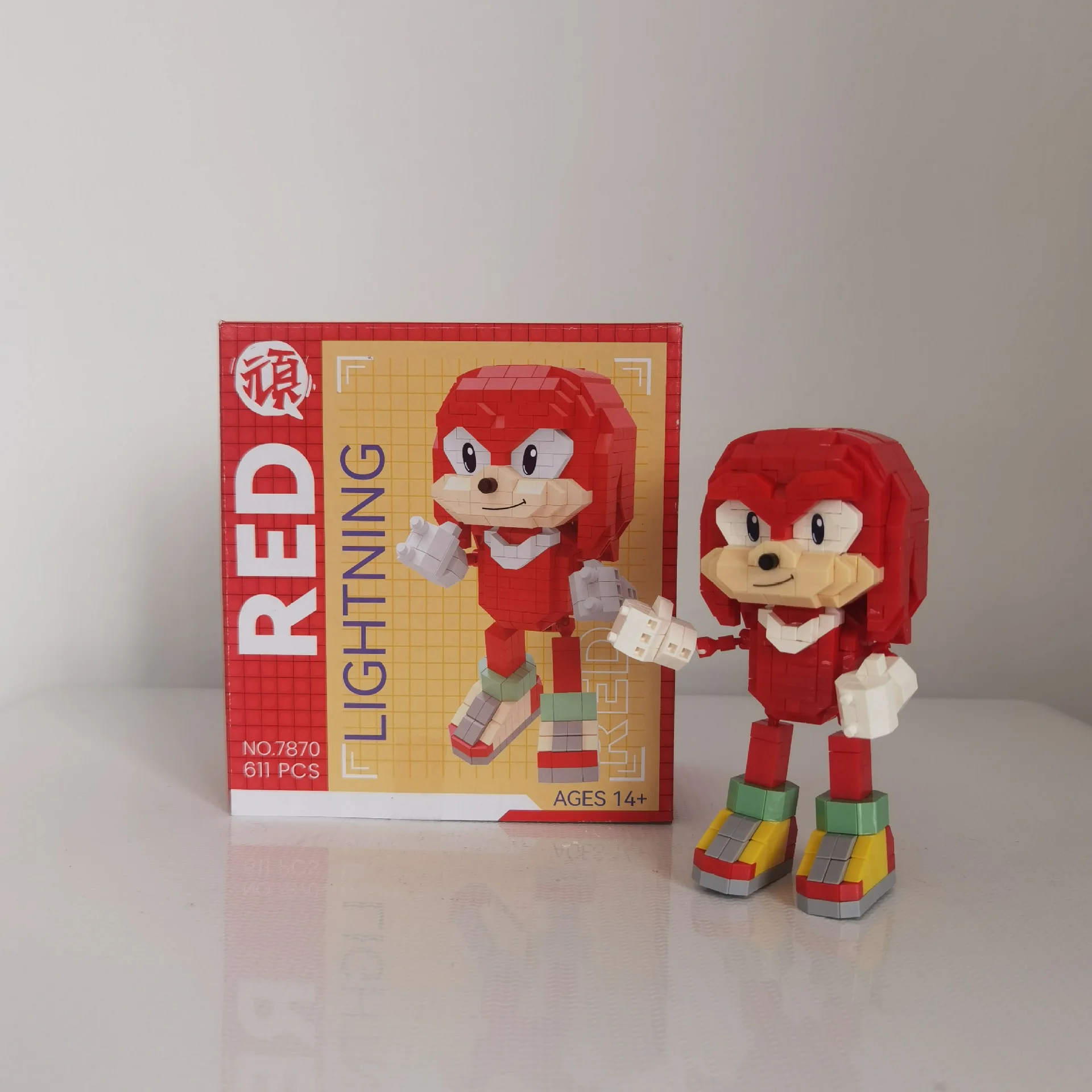 أنيمي القنفذ شخصية اللبنات لعبة لعبة الكرتون سونيك الجسيمات الصغيرة لغز اللبنات لعبة طفل متعة هدية عيد ميلاد #4