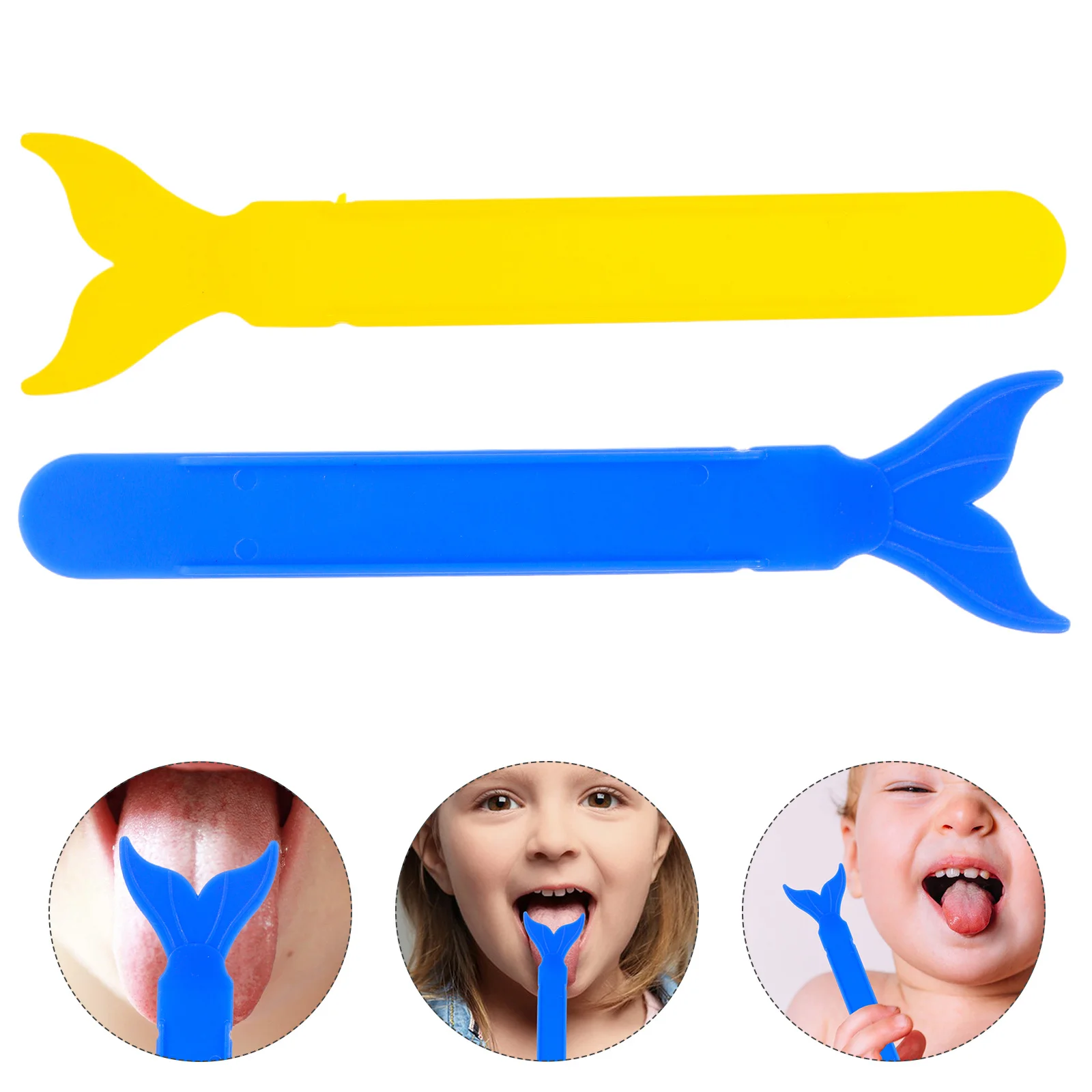 

1 Pair Tongue Depressors Plastic Pediatric Tongue Sticks For Speech Therapy Muscle Trainer Reusable Oral Care Tool