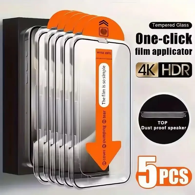 Image of Vollständiger Displayschutz für Samsung Galaxy S26 S25 S24 Ultra S23 S22 Plus FE Edge Ein-Klick-Installation Gehärtetes Glas Schutzfolie