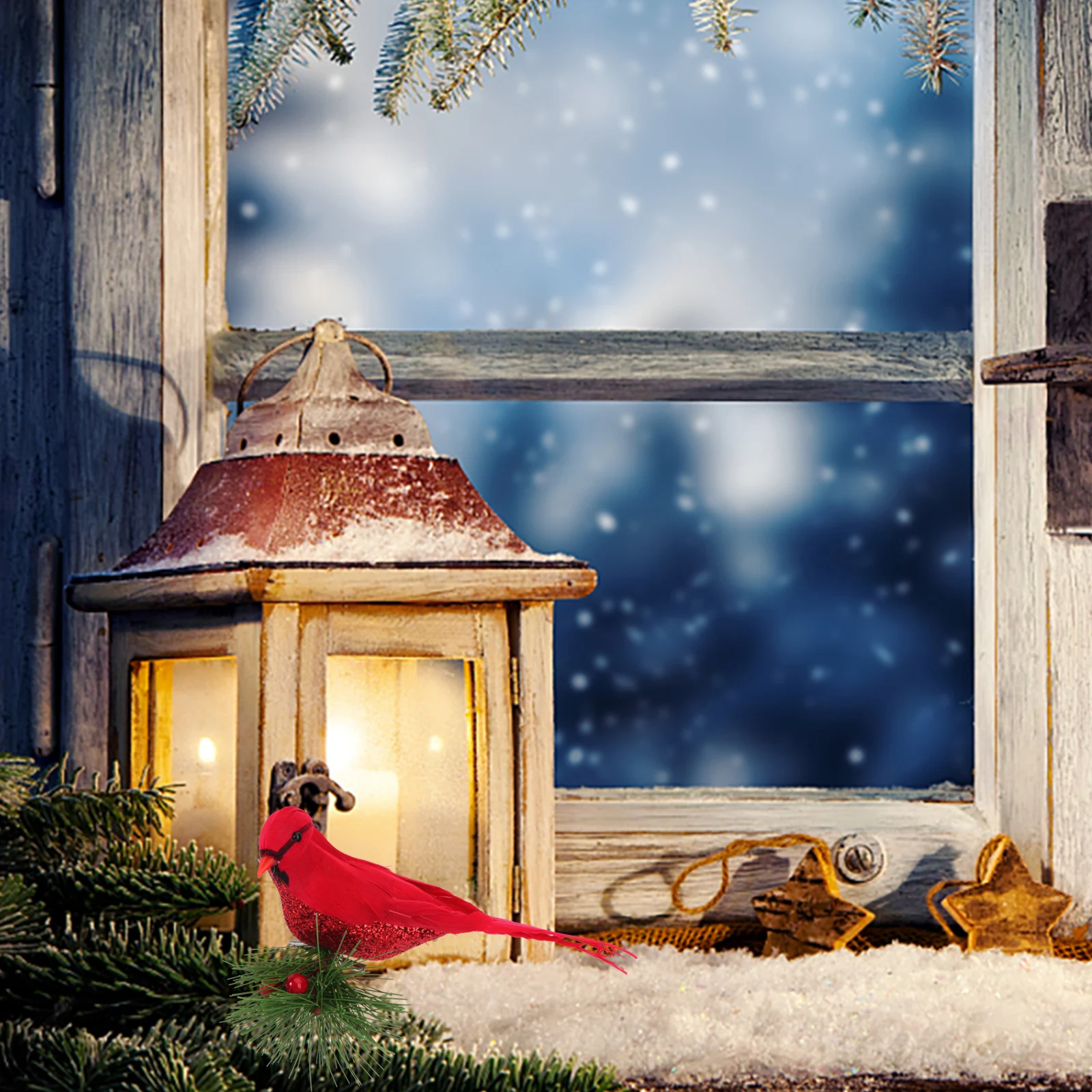 

2pcs Simulation Bird Decor Artificial Bird Realistic Ornament For Garden Home Office Desktop Lawn Decoration Wind Chimes