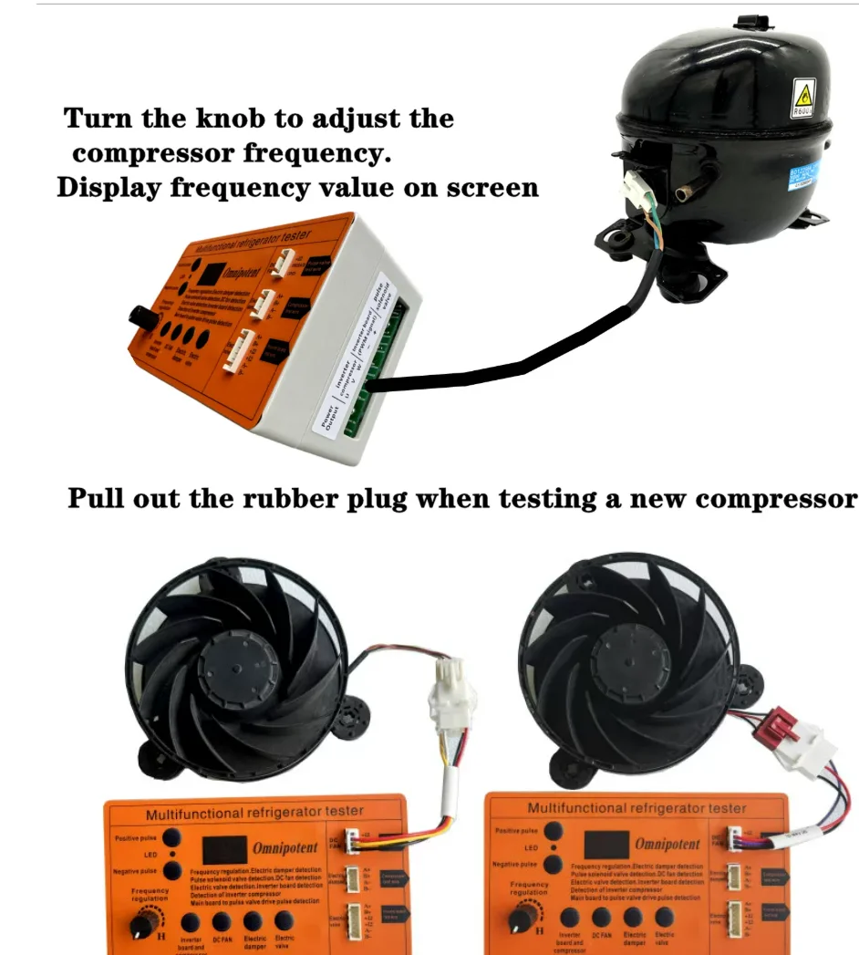 Refrigerator Air Conditioner Multi-Function Detector Inverter Compressor DC Fan Expansion Valve Diagnostic Tool for HVAC Repair