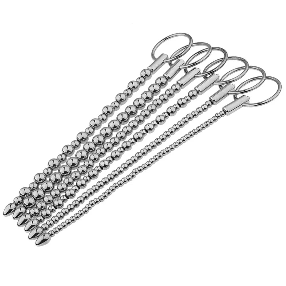 Stainless Steel Urethral Beads Sounding Massager Insert Catheter Penis Plug Urethra Dilator Male Gay Stimulator Sex Toys for Men