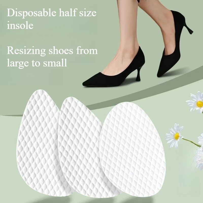 1/3/5Pair Disposable Forefoot Pad Sweat Absorbing Breathable Shoe Inserts Wood Pulp High Heels Soft Cushion Foot Pads