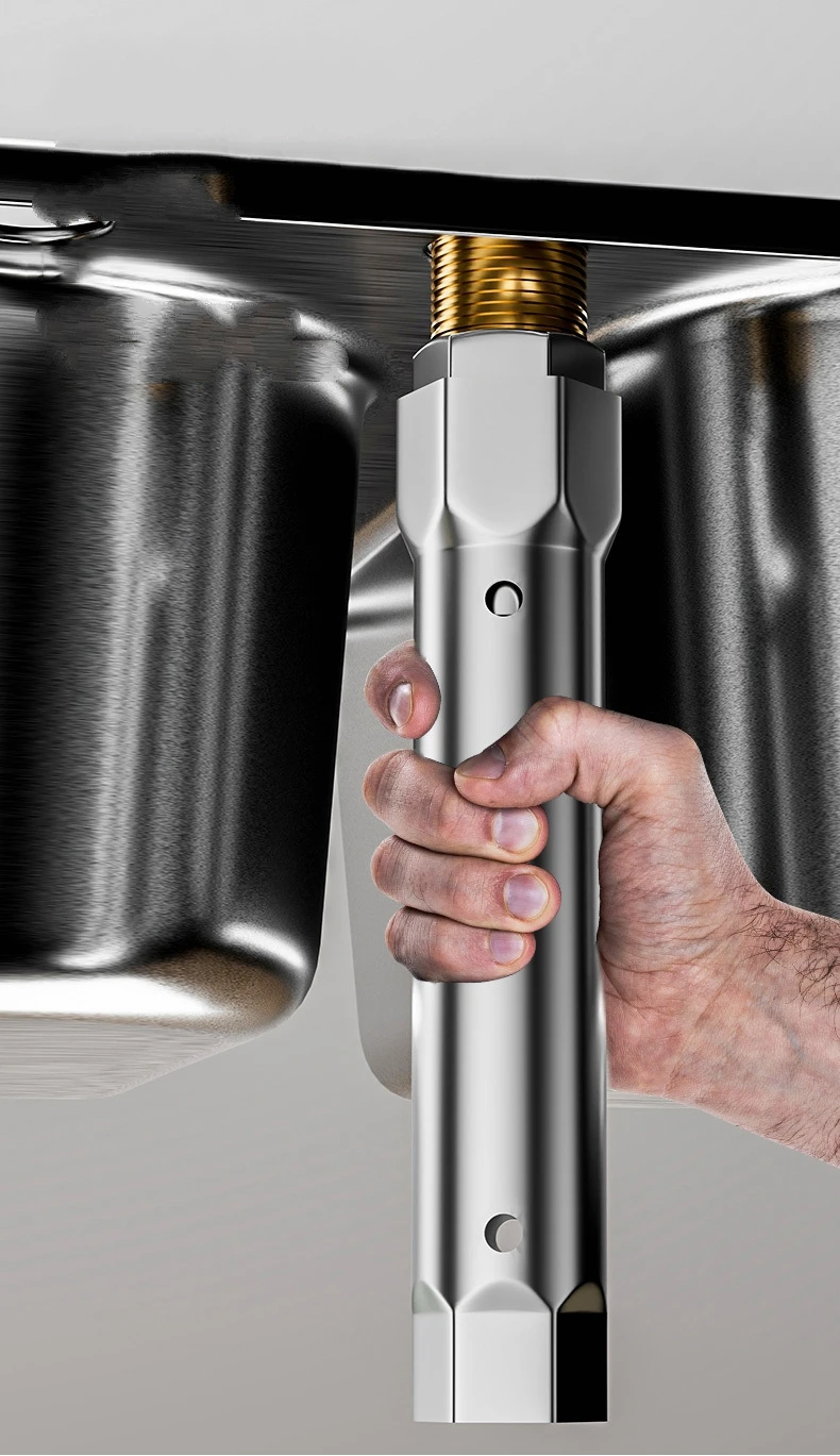 صنبور صمام مفتاح بانة سباك الأنود قضيب مآخذ وجع 23-27 مللي متر 34-40 مللي متر مزدوجة نهاية أنبوبي المفك الحنفية تركيب وجع