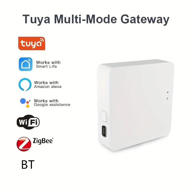 Tuya Hub-Gateway Inteligente Sem Fio, Ponte Multimodelo, WiFi, Bluetooth, ZigBee, Aplicativo Smart Life, Controle Remoto, Funciona com Alexa, Google