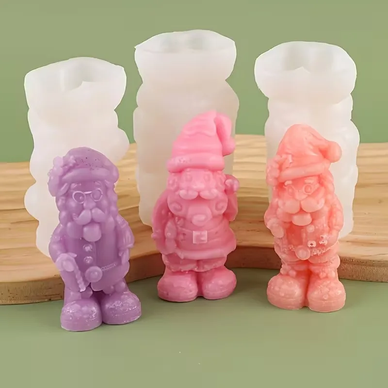 

Санта-Клаус ароматическая свеча силиконовая форма DIY форма для мыла Рождественский подарок фигурка ремесла ручной работы праздничная вечеринка сувениры украшения