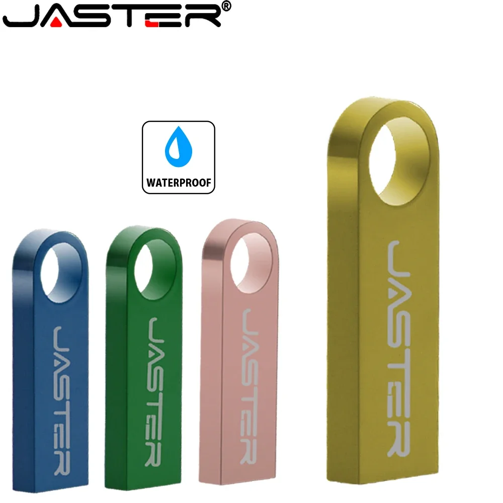 

JASTER Mini Metal Высокоскоростной флэш-накопитель 64 ГБ Красочные флэш-накопители USB 2.0 32 ГБ 16 ГБ Водонепроницаемая карта памяти Креативный подарок U-диск