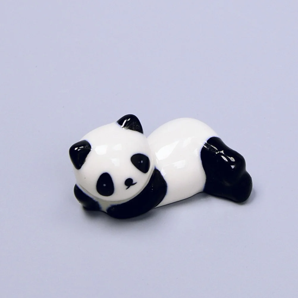 

6pcs Panda Chopsticks Rest Ceramic Chopstick Holder Stand Mini Decorative Kitchen Dining Tableware Set For Home Use
