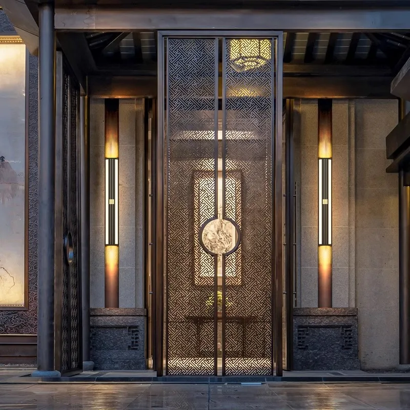 Modern Chinese Style Outdoor Wall Lamp Waterproof Garden Lamp For Front Door And Courtyard