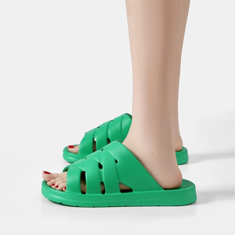 Unisex Thick EVA Flip Flops Cloud Slides for Women Men Breathable Wear-Resistant Casual Slippers Solid Color Open Toe Sandals