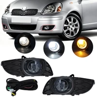 Luz antiniebla del parachoques delantero para Toyota Yaris 2003 2004 2005 2006 lámpara antiniebla LED DRL luz diurna LED luz de circulación diurna accesorios de coche