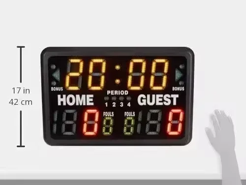 GANXIN Multi-functional Scoreboard Indoor Outdoor Electronic Scoreboard for Basketball Tennis Football Badminton LED Scoreboard