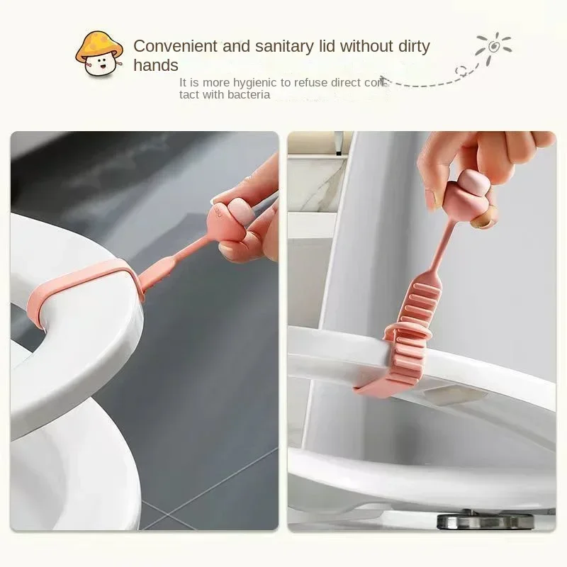 1pc Creative Cute Household Silicone Toilet Lid Lifter No Dirty Hands Toilet Lid Lifter Toilet Seat Lifter Bathroom Accessories