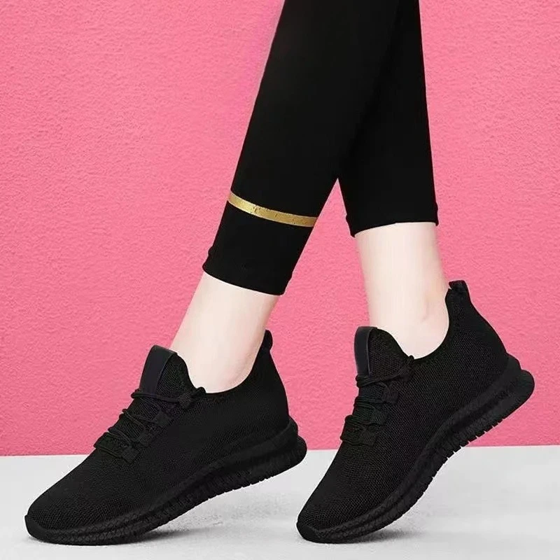Spring /Autumn Elegant Lace up Round Head Running Casual Shoes Fashionable Hot Selling New Lightweight Women's Vulcanized Shoes