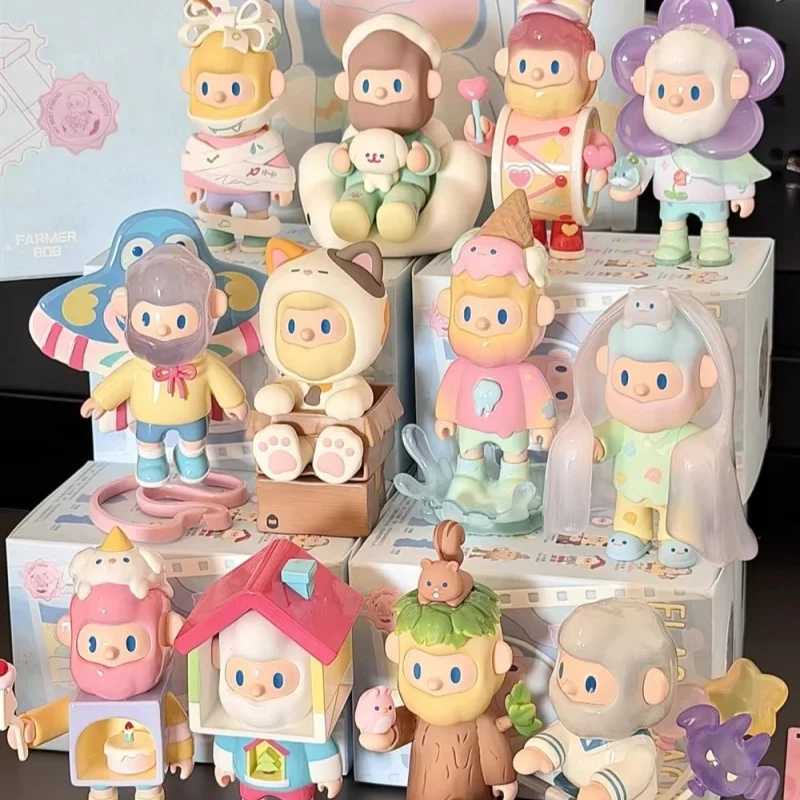 Genuine Farmer Bob Flash Back Series Blind Box Trendy Doll Anime Figure Suprise Box Desktop Decoration Xmas Gifts Collection Toy