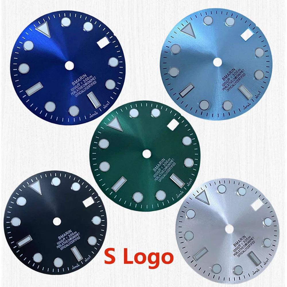 

5 Styles 28.5mm Watch Dial C3 Luminous Sunray NH35 Dial Suit For NH35/NH36 Movement Watch Modification Accessories