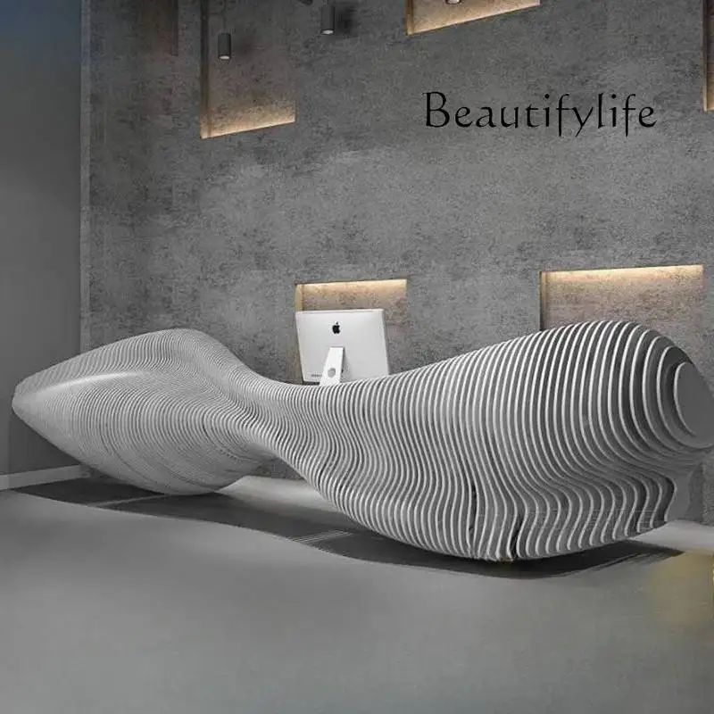 

X Clothing Store Reception Desks Beauty Spa Aesthetics Boutique Salon Modern Reception Desks Nails Luxury Empfangs Theke Furnitu