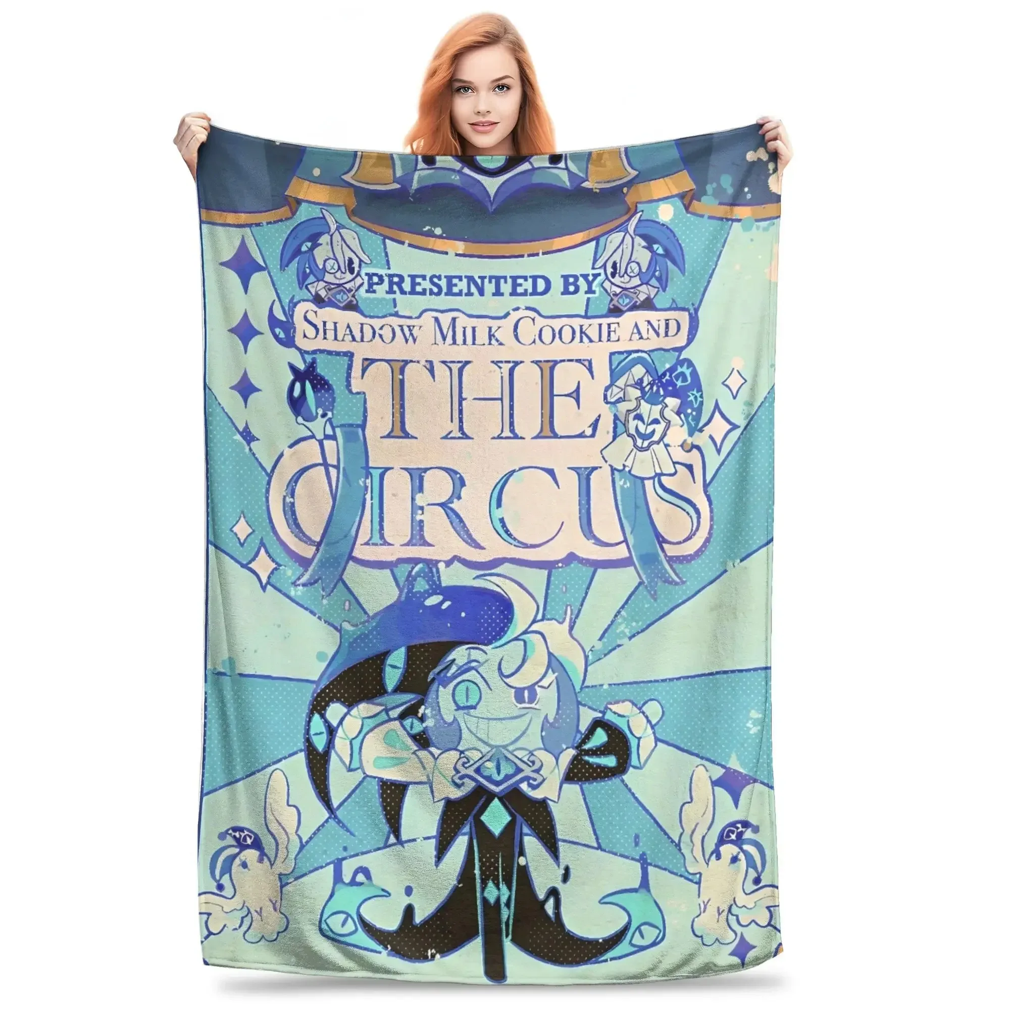 

Cookie Run Kingdom Game Soft Plush Throw Blanket for Boys Girls Couch Bed Flannel Cover Warm Print Bedspread Sofa