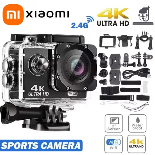 Xiaomi-cámara de grabación de vídeo para casco, cámaras deportivas para exteriores, 4K, Ultra Action, 4K/30fps, WiFi 2,0, subacuática, resistente al agua