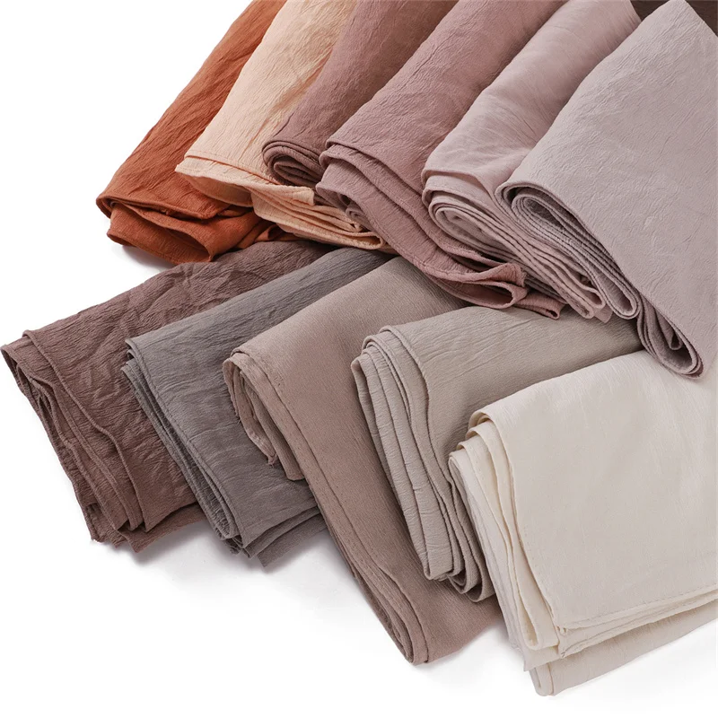 Ramadan Plain Square 90Cm Viscose Hijab Scarf Women Solid Muslim Headscarf Wrap Shawls Musulman Headband Islamic Turban Sjaal
