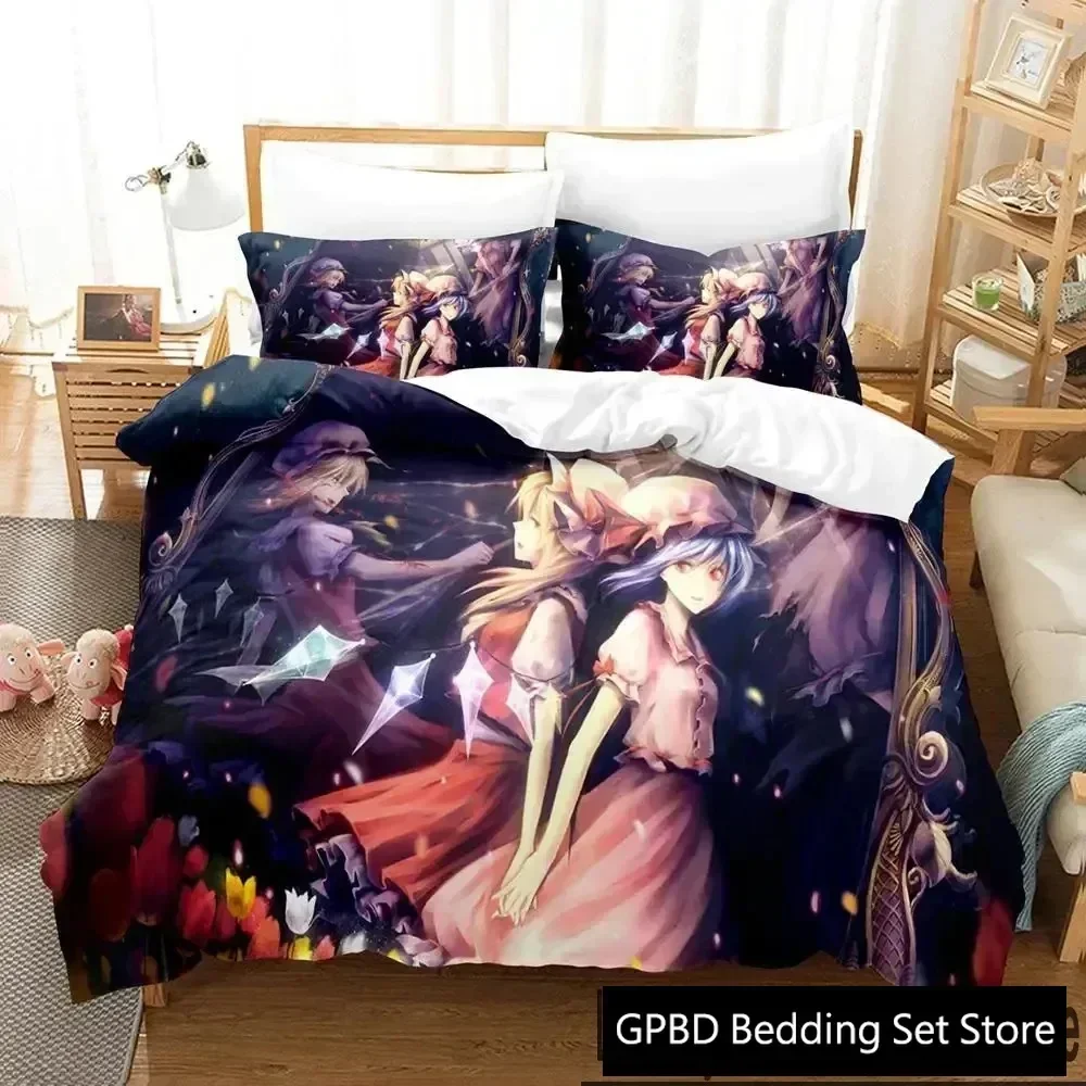 Anime Touhou Project Supplies Set Duvet Cover Set Bedding Sets For Adults Bed With Pillowcases No Filling Luxury Birthday Gifts