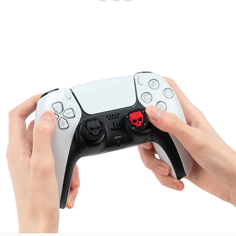กะโหลกซิลิโคน Thumb Stick จอยสติ๊กสำหรับ Sony PS5 PS4 PS3 Xbox One/360 Slim Series X/S Switch Pro กรณี Protector