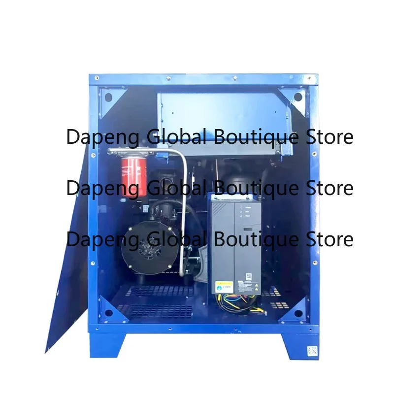 10HP 7.5KW Lubricated Stationary Screw Air Compressor Engine Bearing 1.5 Year Warranty AC Power Air Cooled ISO Certified