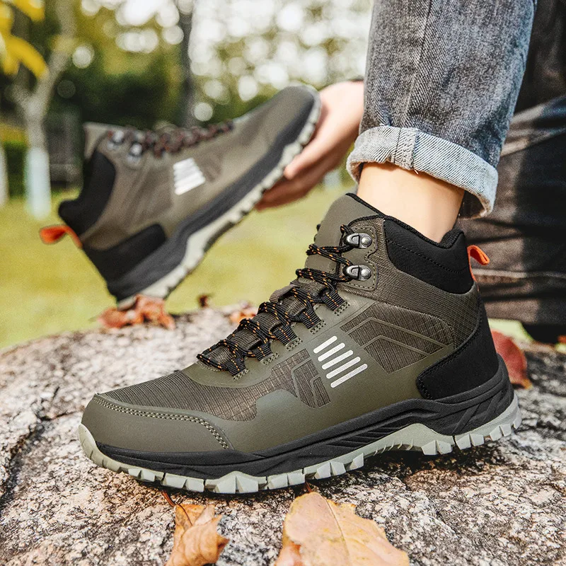 

Высококачественные мужские походные ботинки, уличные противоскользящие износостойкие зимние ботинки, мужские высокие зимние треккинговые прогулочные туфли, женские