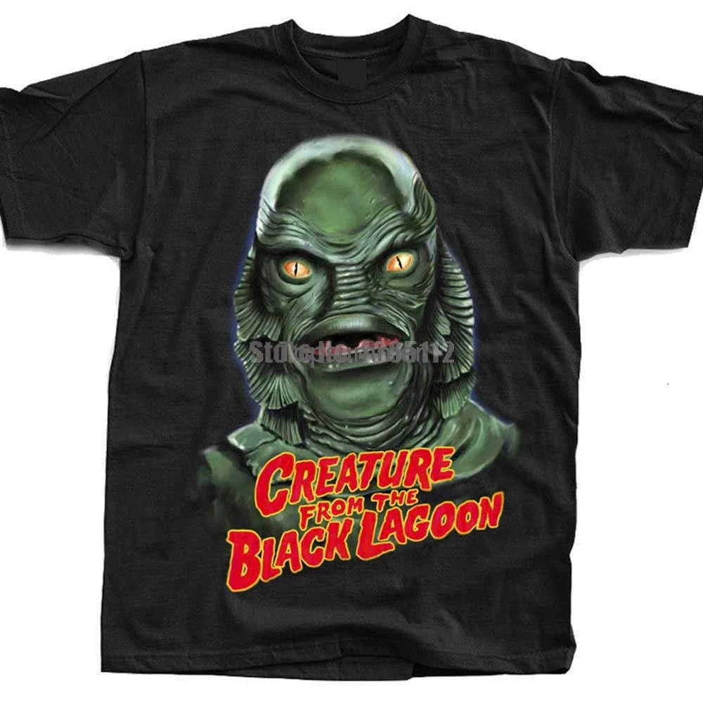 Creature From The Black Lagoon Movie Poster Male Satanism Tshirt Skiing T-Shirt Skull Tshirts Snus T-Shirts Cool Stuff Gaxotw