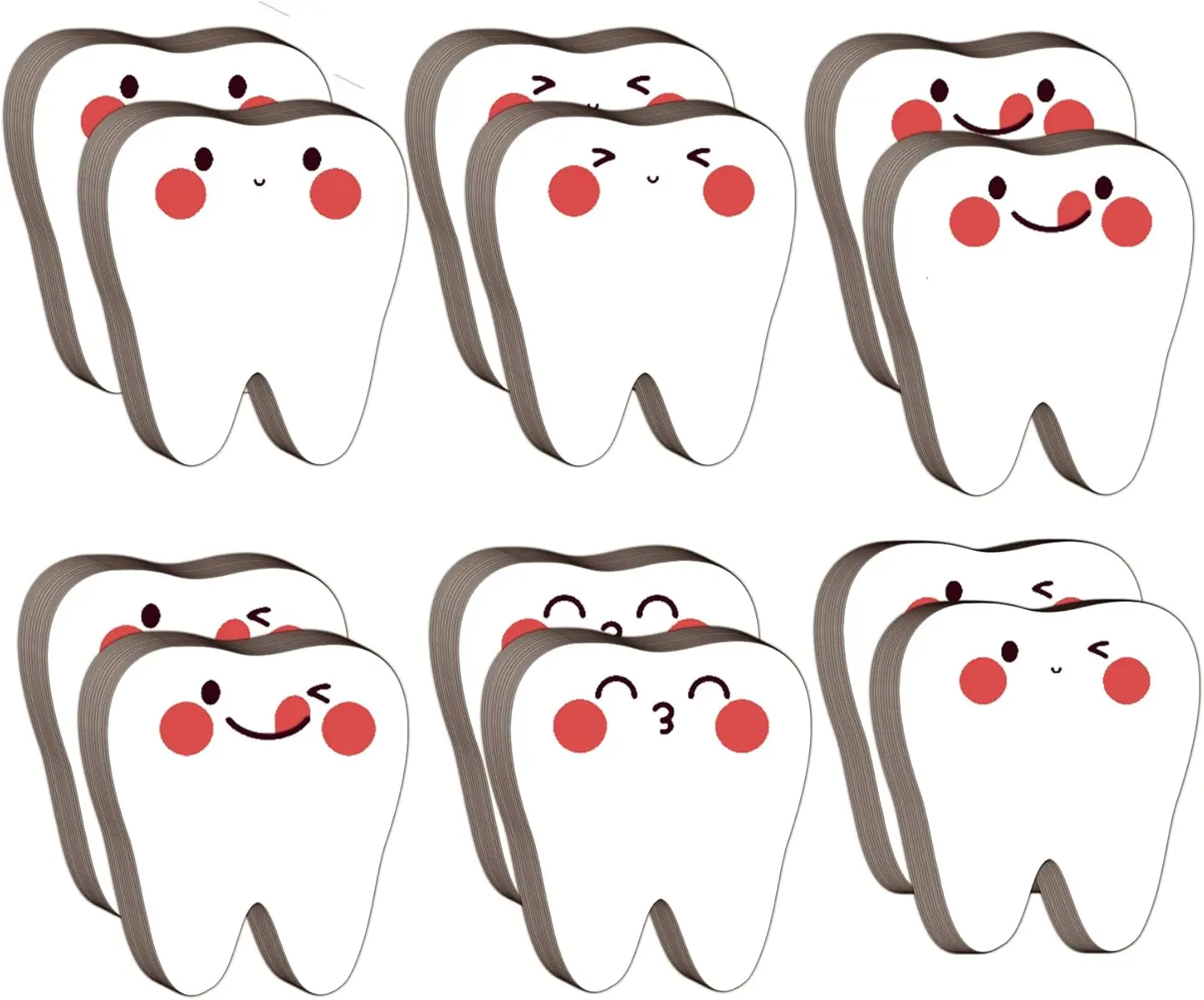 12 Set Tooth-Shaped Sticky Notes 2.36 x 3.07 inch Tooth Notepad for Dentists Teeth-Themed Memo Pads Sticky Funny Office Decor