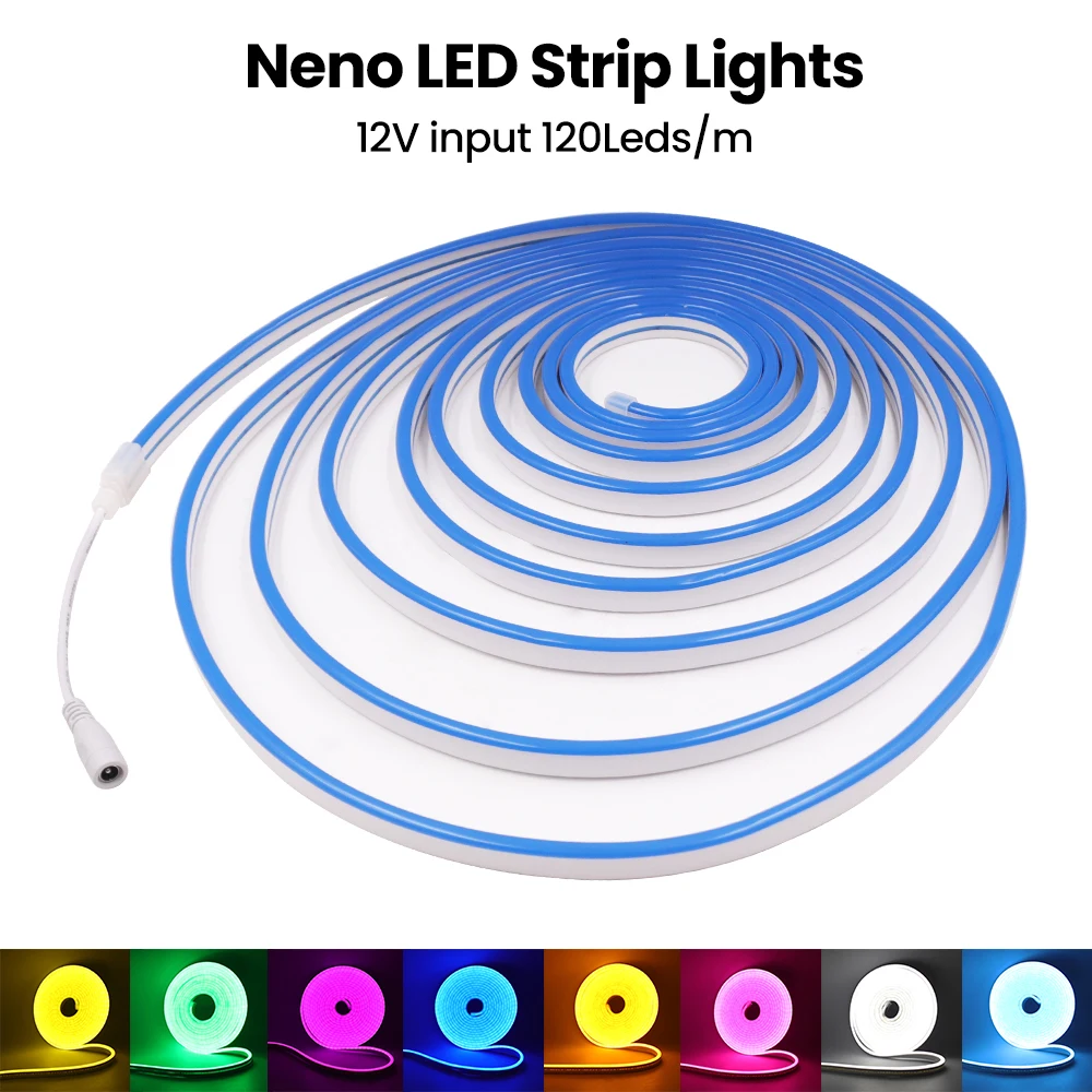 DC 12V neonowy pasek wodoodporna 2835 120Leds/M do domu wystrój ogrodu biała/niebieska/różowa/żółta/czerwona/zielona elastyczna taśma LED