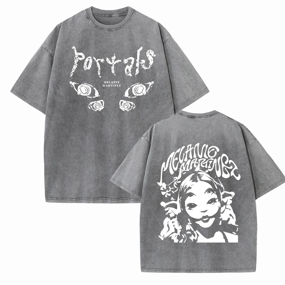 Hot Melanie Martinez Portals T Shirt Vintage Washed Oversized Magic and Muscles T Shirts 100% Cotton