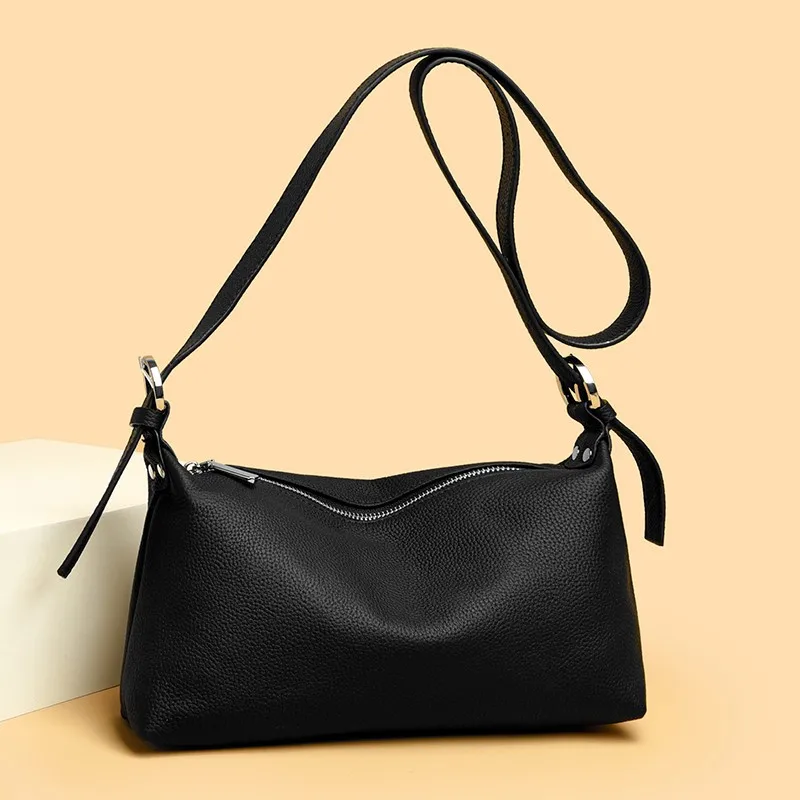 

Модная повседневная женская сумка на одно плечо из воловьей кожи с верхним слоем, сумка Ele Sle Cloud ape, лето 2024