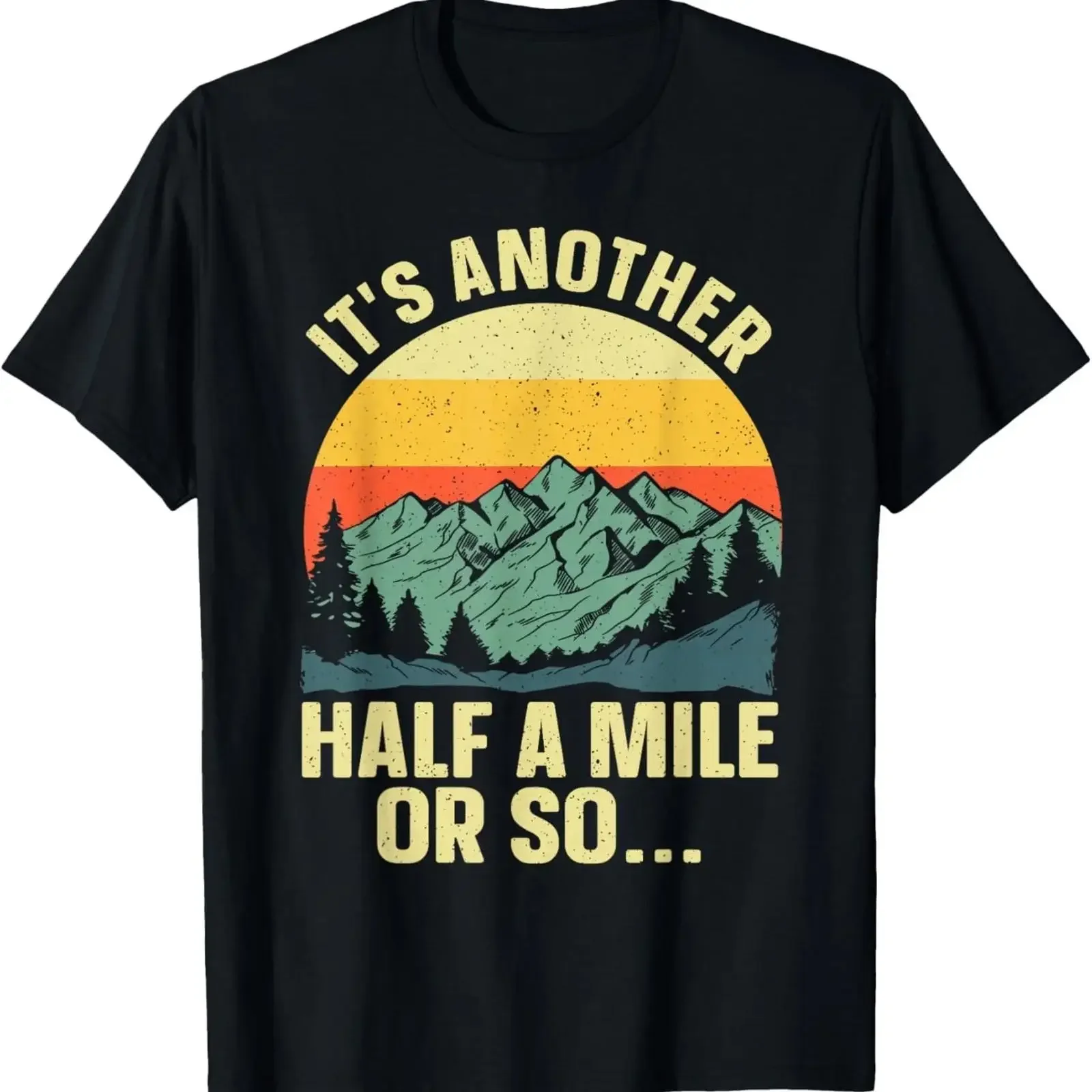 Hiking Art for Camping Backpacking Mountain Hiker T Shirt vintage Washed Stretched fashion graphic Casual Comfortable