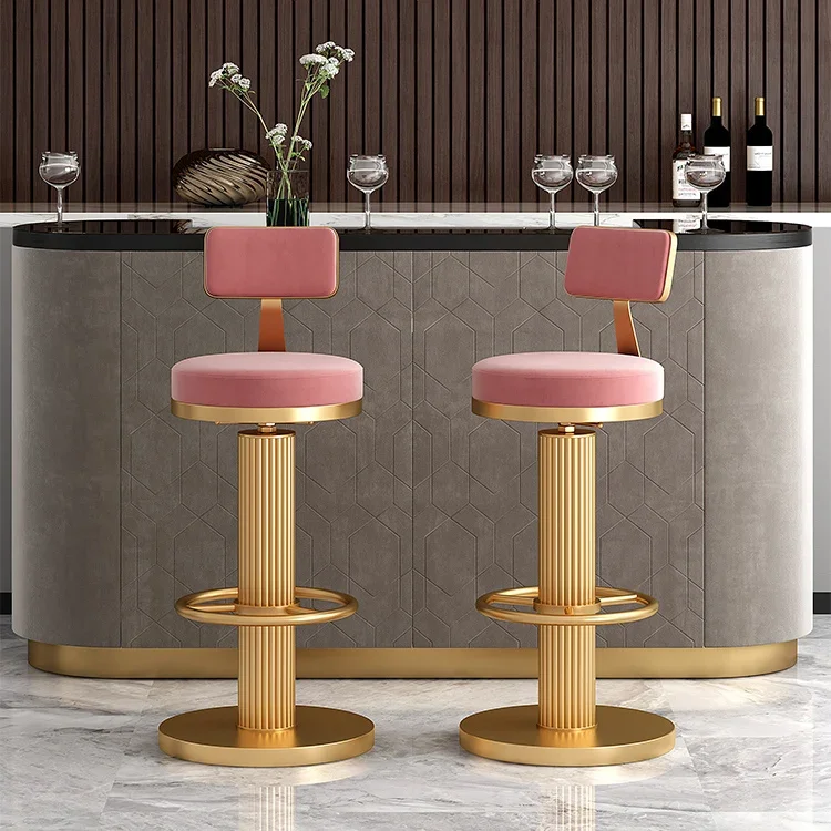 Nowadays, it is popular to have bar stools that rotate and lift, and luxurious backrests for home use