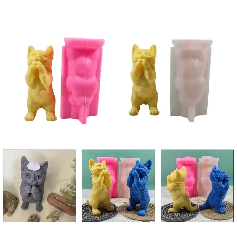 Standing Silicone Mold for Candle Making,Plaster Resin Mould Ornament Mold for Home Decor