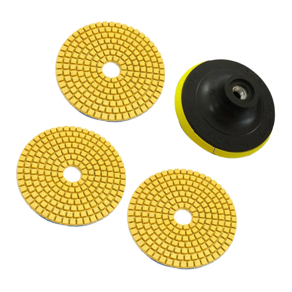 

3pcs 4 Inches 1000 Grit Diamond Polishing Pads Wet Dry Granite Marble Stone Grinder Grinding Discs Polisher Machine Safe