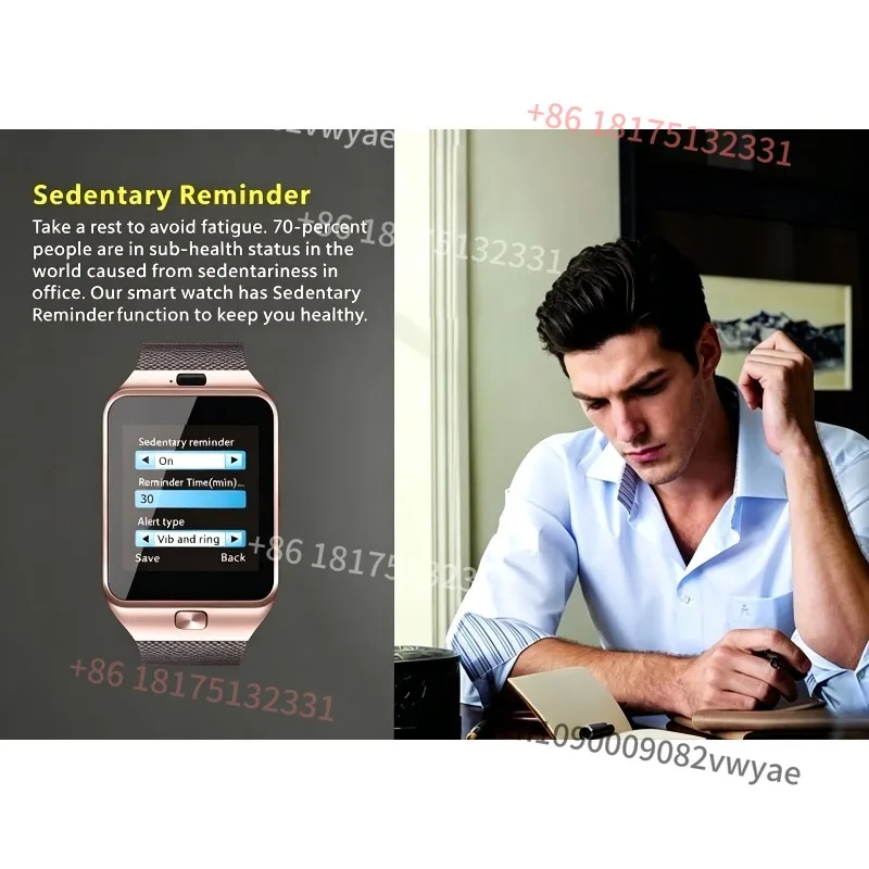 Electronic DZ09 Smartwatch SIM Card 3G 4g Smartphone Camera Fitness Tracker Video Call - view 6
