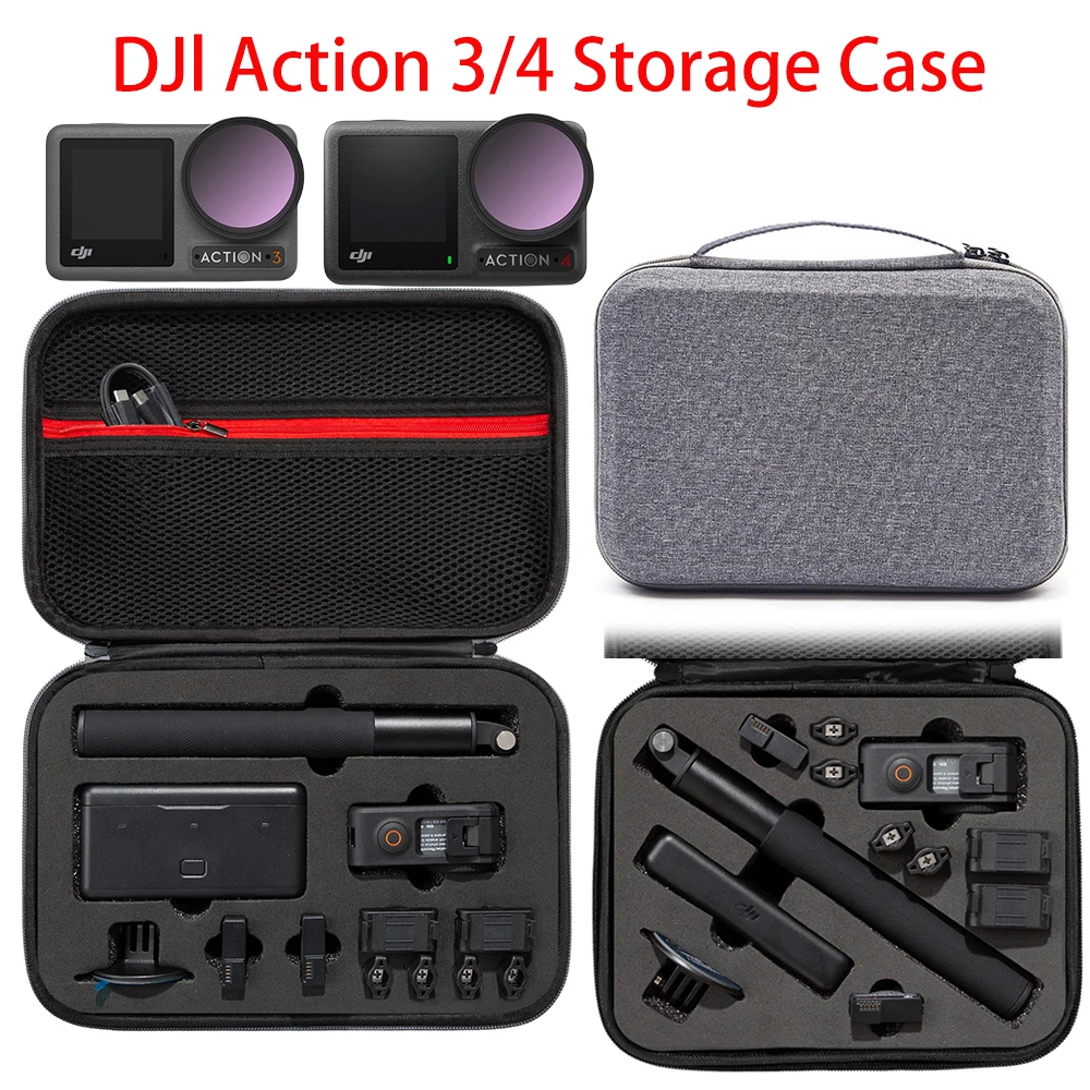 For DJI Osmo Action 3/4 accessory pack protective case tote bag camera accessories DJI Action 3/4 suitcase storage bag