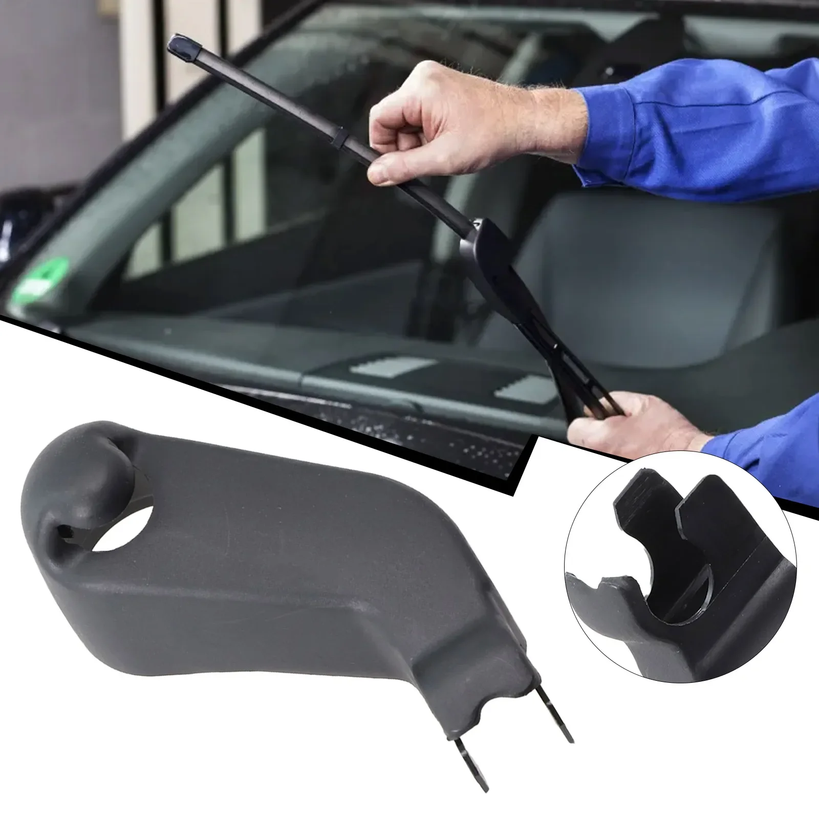 

Windshield Wiper Arm Cover Cap Black Plastic 1H6-955-435-A 1H6955435 1H6955435A 79.5x27.8x36.6mm Arm Cover Cap