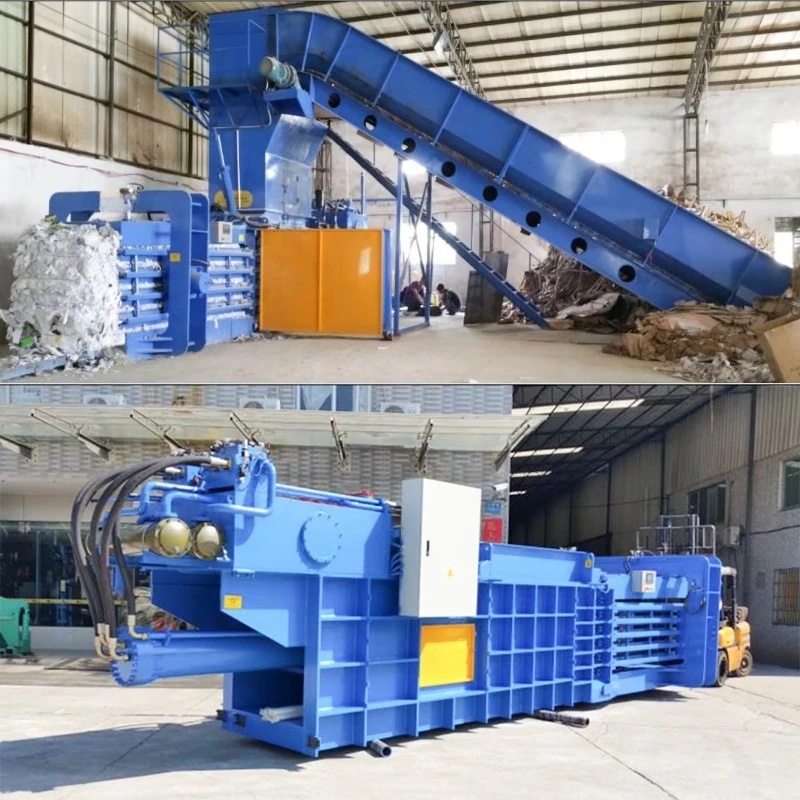 Fully Automatic Horizontal Baler Isolate Moving Parts For Worker Safe Daily Waste Processing Operation