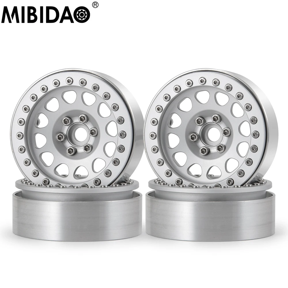 

MIBIDAO 2/4Pcs 2.2inch Beadlock Wheel Rims For 1/10 Axial SCX10 90046 TRX4 TRX6 D90 Wraith RR10 90048 RC Crawler Car Model Parts