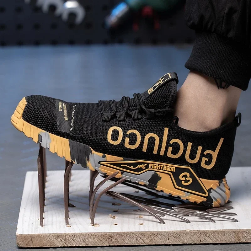 Women work Air Cushion Sport Safety Shoes For Women Men Fashion Indestructible Shoes Anti-smash Anti-puncture Work Shoes Lightw